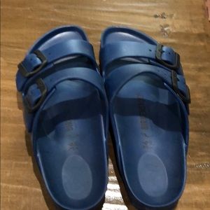 birkenstock blue rubber